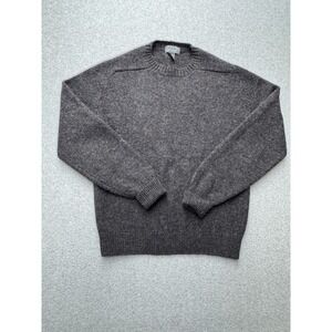 Lord & Taylor The Mans Shop Sweater Mens Large‎ Gray 100% Wool Crewneck Pullover